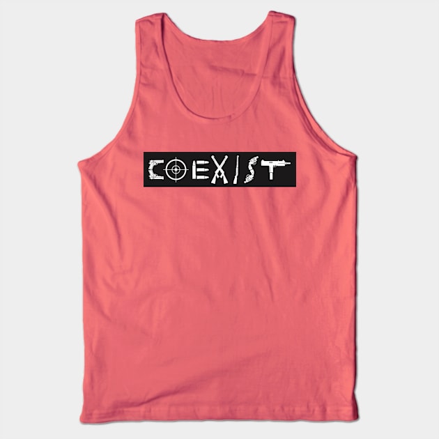 Coexist - GUNS Tank Top by  The best hard hat stickers 